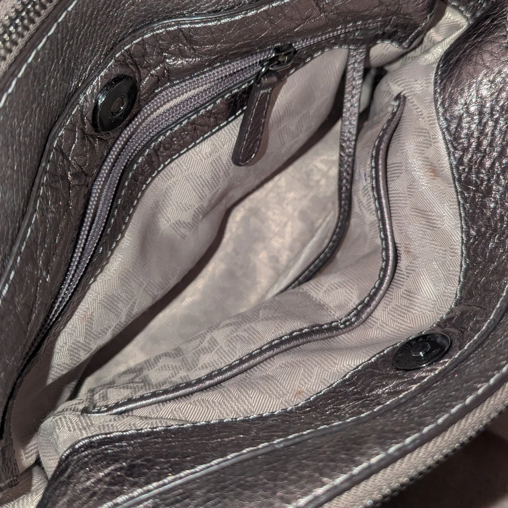 Michael Kors Metallic Shoulder Bag with Black Strap